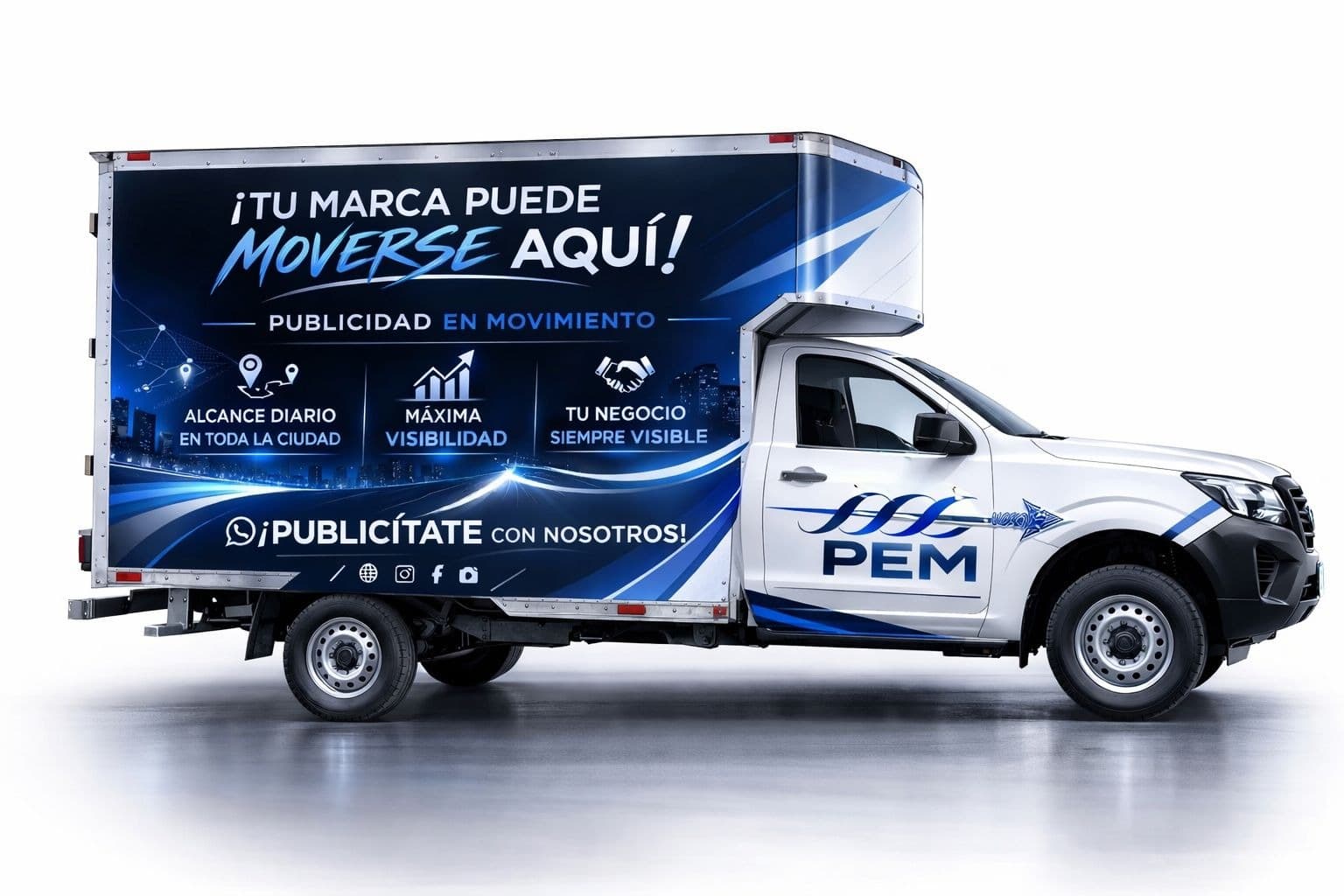 Estaquita Caja Seca rotulada de Publicidad En Movimiento
